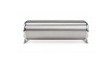 Air Lift 15218 18in. FLO tank raw end caps with brushed tube includes two mounting brackets
