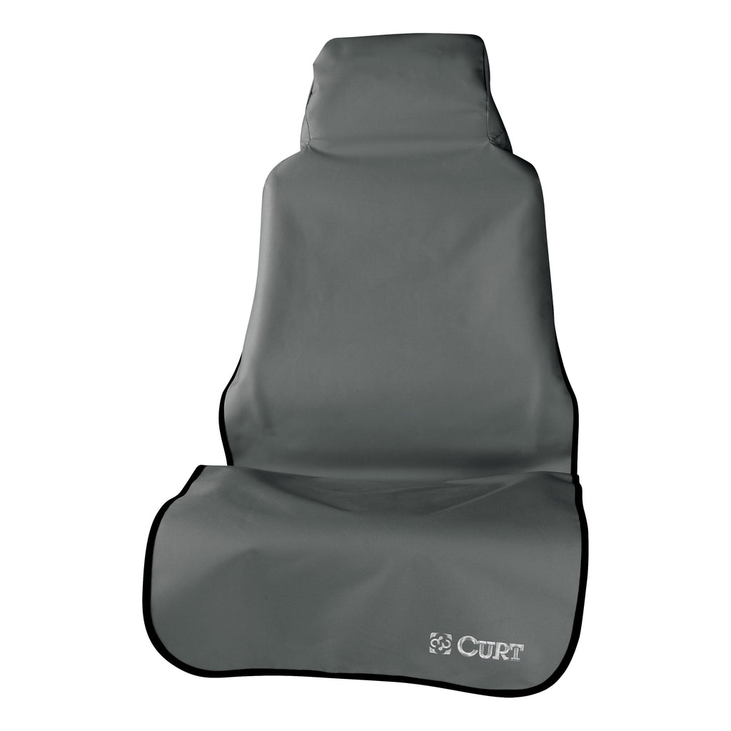 CURT 18500 Seat Defender 58" x 23" Removable Waterproof Grey Bucket Seat Cover