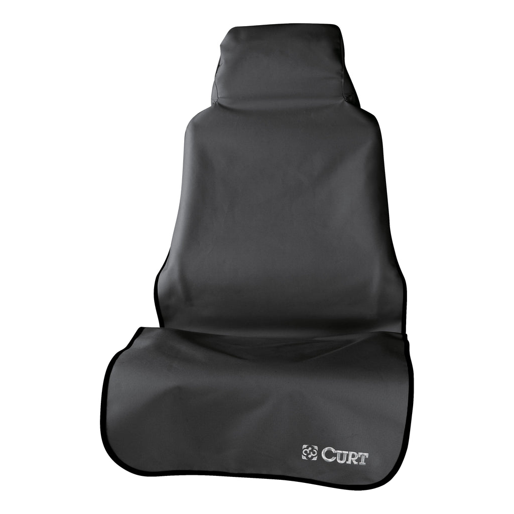 CURT 18501 Seat Defender 58" x 23" Removable Waterproof Black Bucket Seat Cover