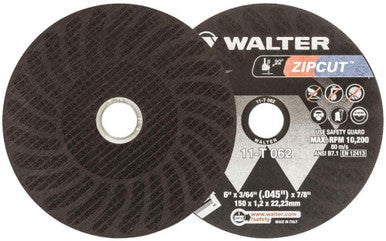 Walter 11T062 Zipcut 6X3/16X7/8'' T1 Cut-Off Wheel
