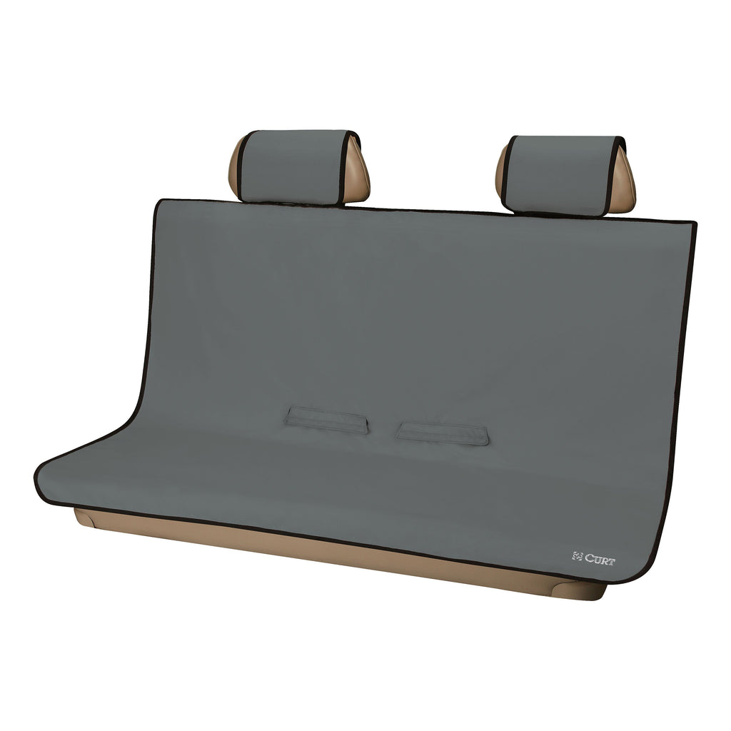 CURT 18510 Seat Defender 58" x 55" Removable Waterproof Grey Bench Seat Cover