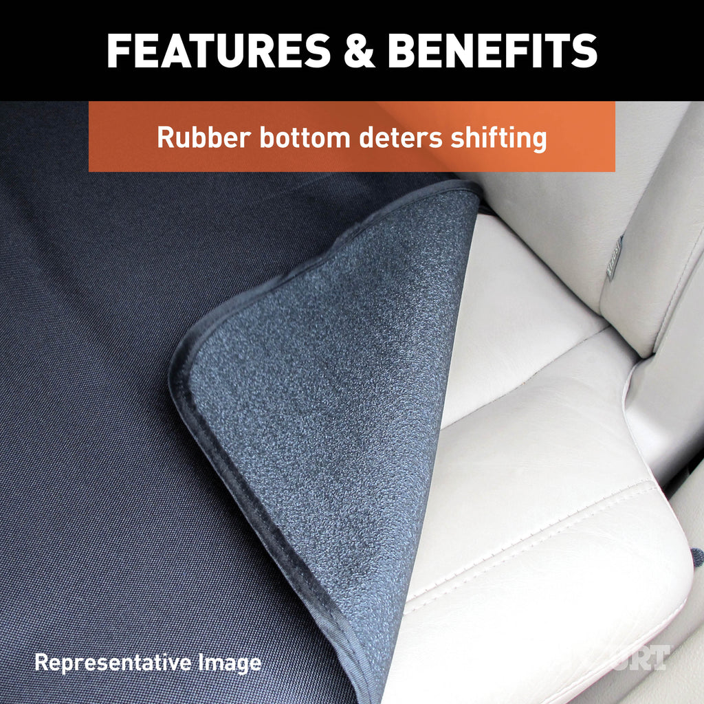 CURT 18511 Seat Defender 58" x 55" Removable Waterproof Black Bench Seat Cover