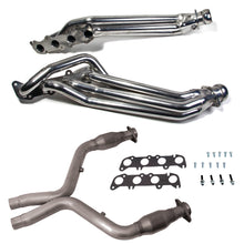 Load image into Gallery viewer, BBK Performance Parts 18568 11-14 MUSTANG 5.0 1-7/8 LONG TUBE HEADERS PLUS MID PIPE (SILVER CERAMIC) for Select Ford Mustang