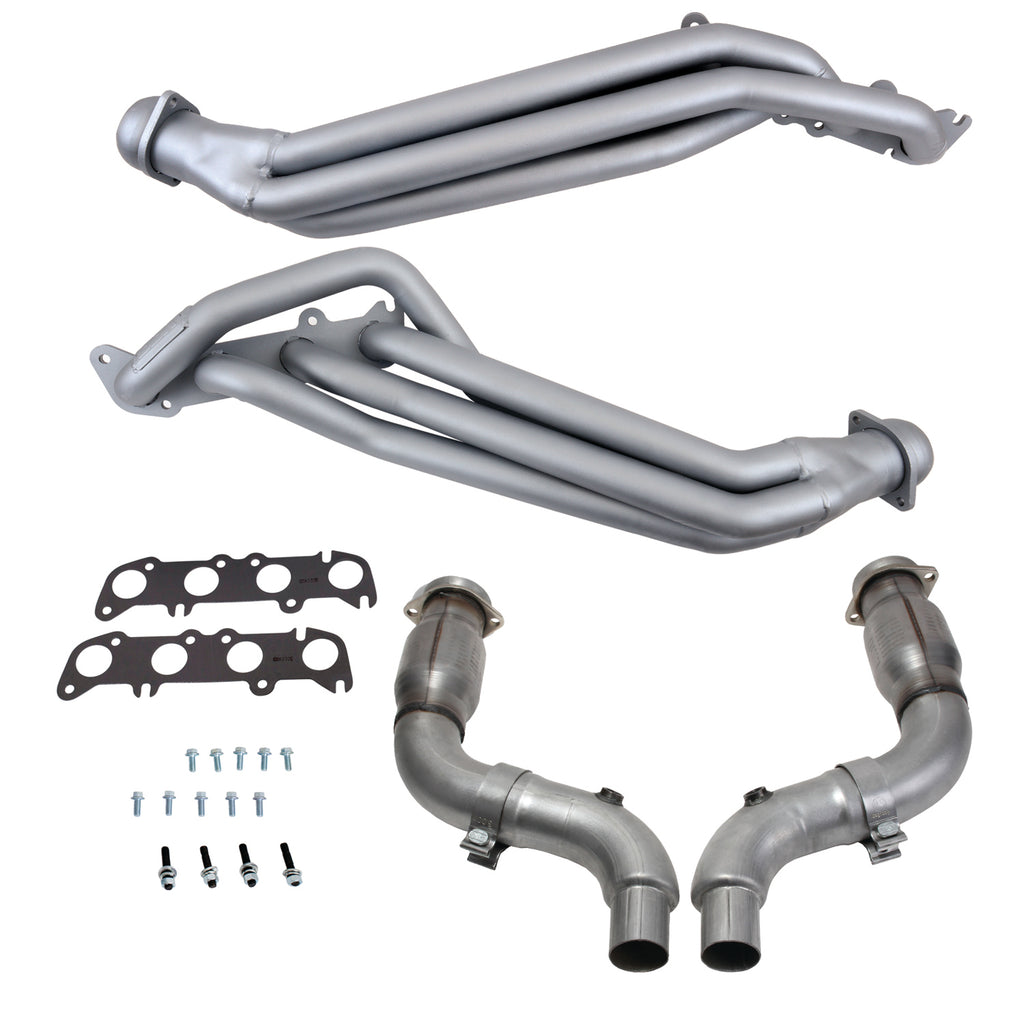 BBK Performance Parts 18563 15-23 MUSTANG 5.0 1-7/8 LONG TUBE HEADERS PLUS MID PIPE (TITANIUM CERAMIC) for Select Ford Mustang