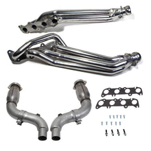 Load image into Gallery viewer, BBK Performance Parts 18564 15-23 MUSTANG 5.0 1-7/8 LONG TUBE HEADERS PLUS MID PIPE (SILVER CERAMIC) for Select Ford Mustang