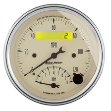 Load image into Gallery viewer, AutoMeter 1820 GAUGE KIT, 2 PC., QUAD &amp; TACH/SPEEDO, 3 3/8", ANTIQUE BEIGE