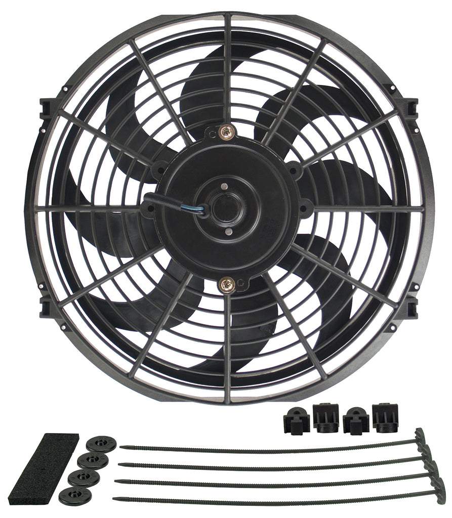 Derale 18912 12" Dyno-Cool Curved Blade Electric Fan