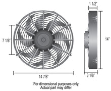 Load image into Gallery viewer, Derale 18914 14" Dyno-Cool Curved Blade Electric Fan