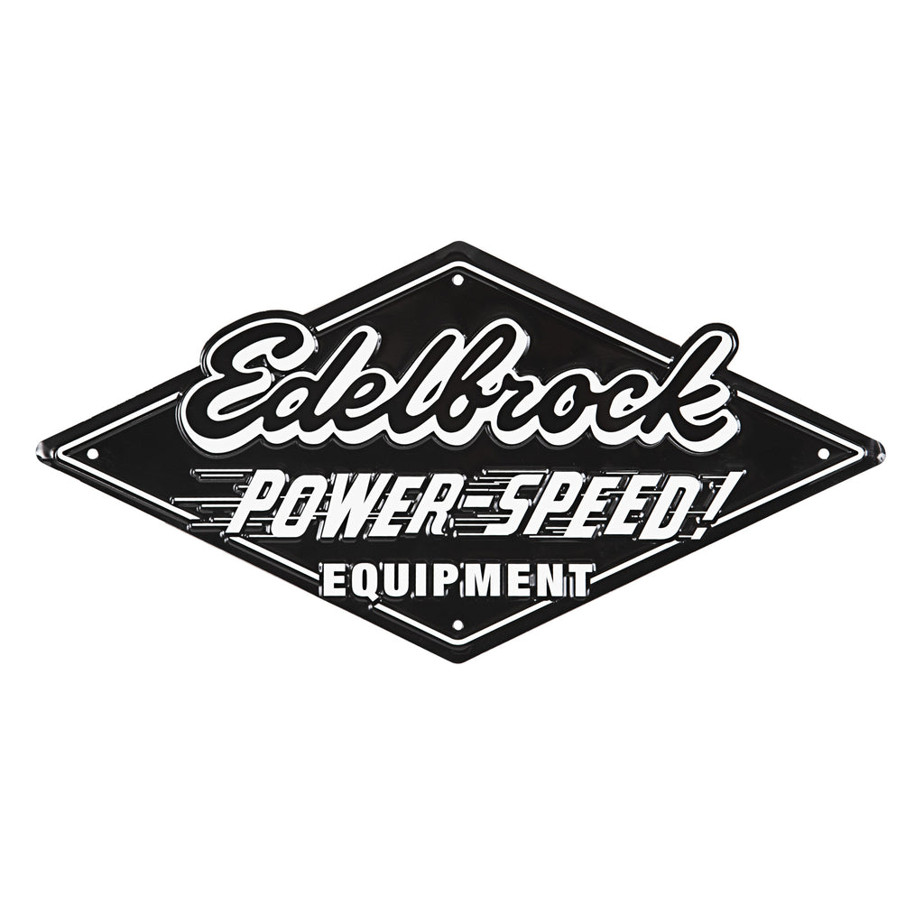 Edelbrock 189147 Edelbrock Power-Speed Garage Tin Sign