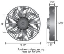 Load image into Gallery viewer, Derale 18916 16" Dyno-Cool Curved Blade Electric Fan