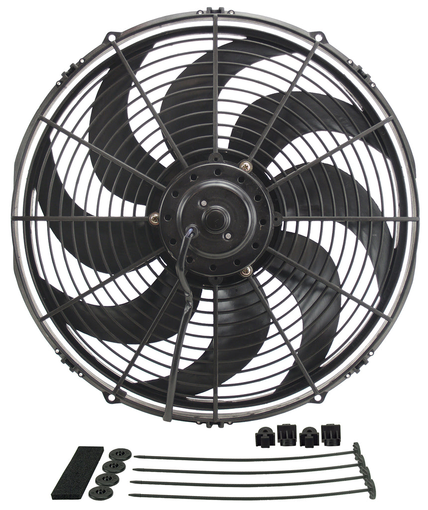 Derale 18916 16" Dyno-Cool Curved Blade Electric Fan