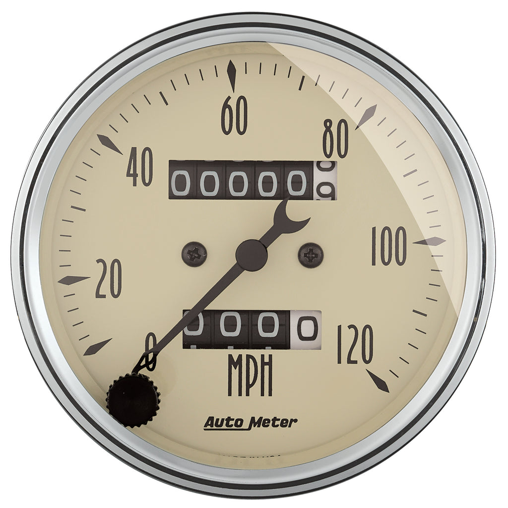 AutoMeter 1811 GAUGE KIT, 5 PC., 3 1/8" & 2 1/16", MECH. SPEEDO., WTMP & OILP, ANTQ BEIGE
