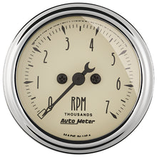 Load image into Gallery viewer, AutoMeter 1897 GAUGE, TACHOMETER, 2 1/16", 7K RPM, IN-DASH, ANTIQUE BEIGE
