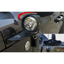 Load image into Gallery viewer, 18C-Wrangler-Jl-180-Deg-Light-Mount-Xp3-Black-Powder-Coat-Pair-Fits-Up-To-3-Lights