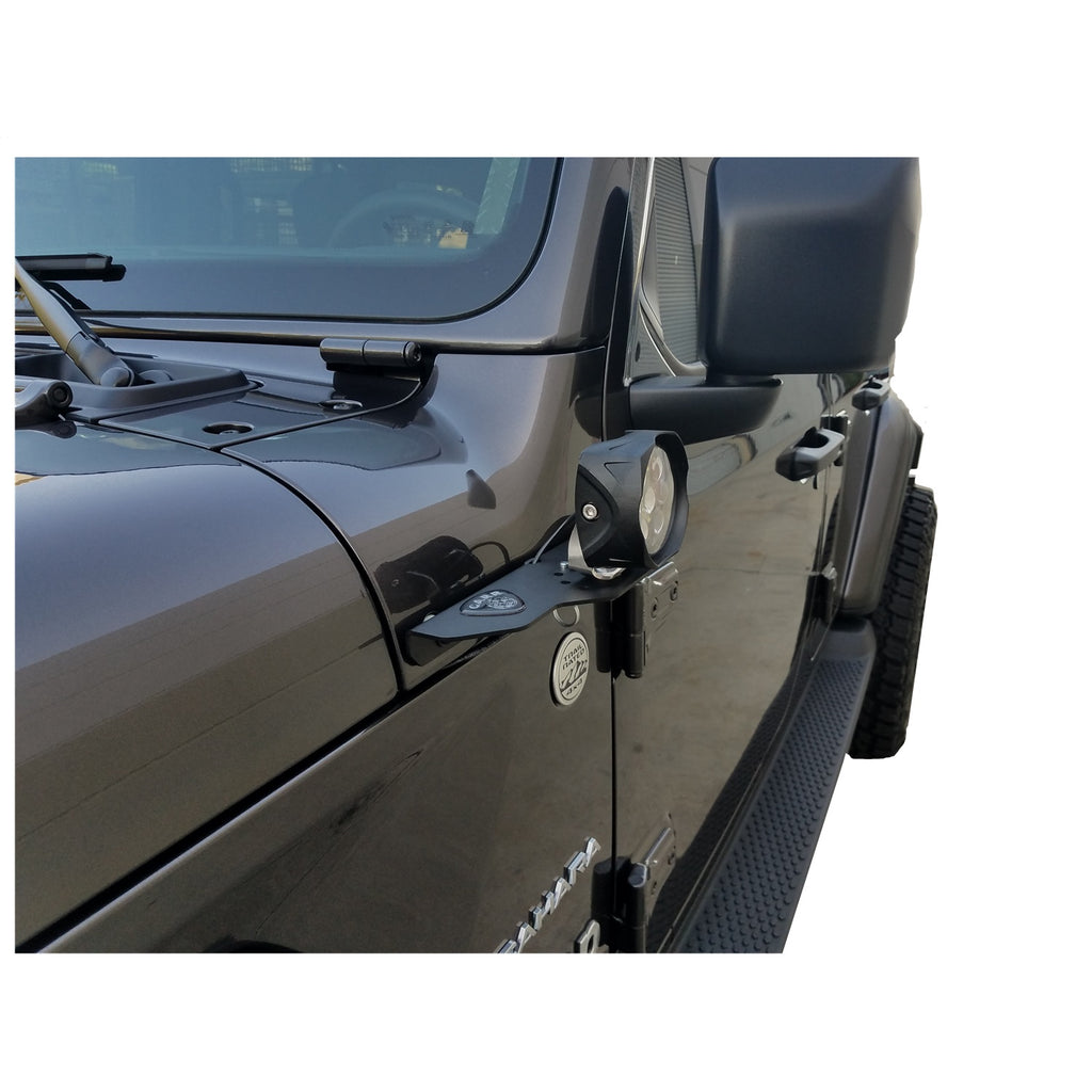18C-Wrangler-Jl-180-Deg-Light-Mount-Xp3-Black-Powder-Coat-Pair-Fits-Up-To-3-Lights