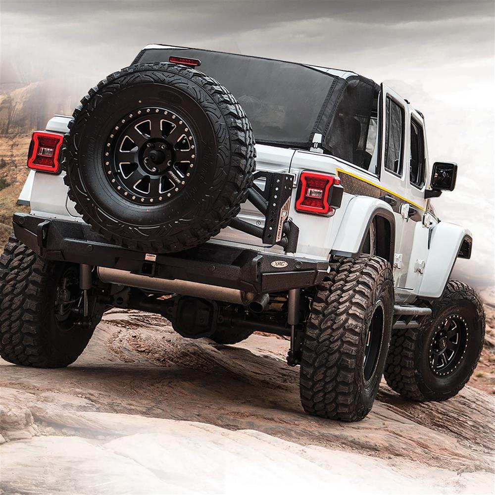 18C-Wrangler-Jl-24Dr-Gen-2-Xrc-Rear-Bumper-WSolid-Dring-And-Jack-Point-Mount;-Texture-Black