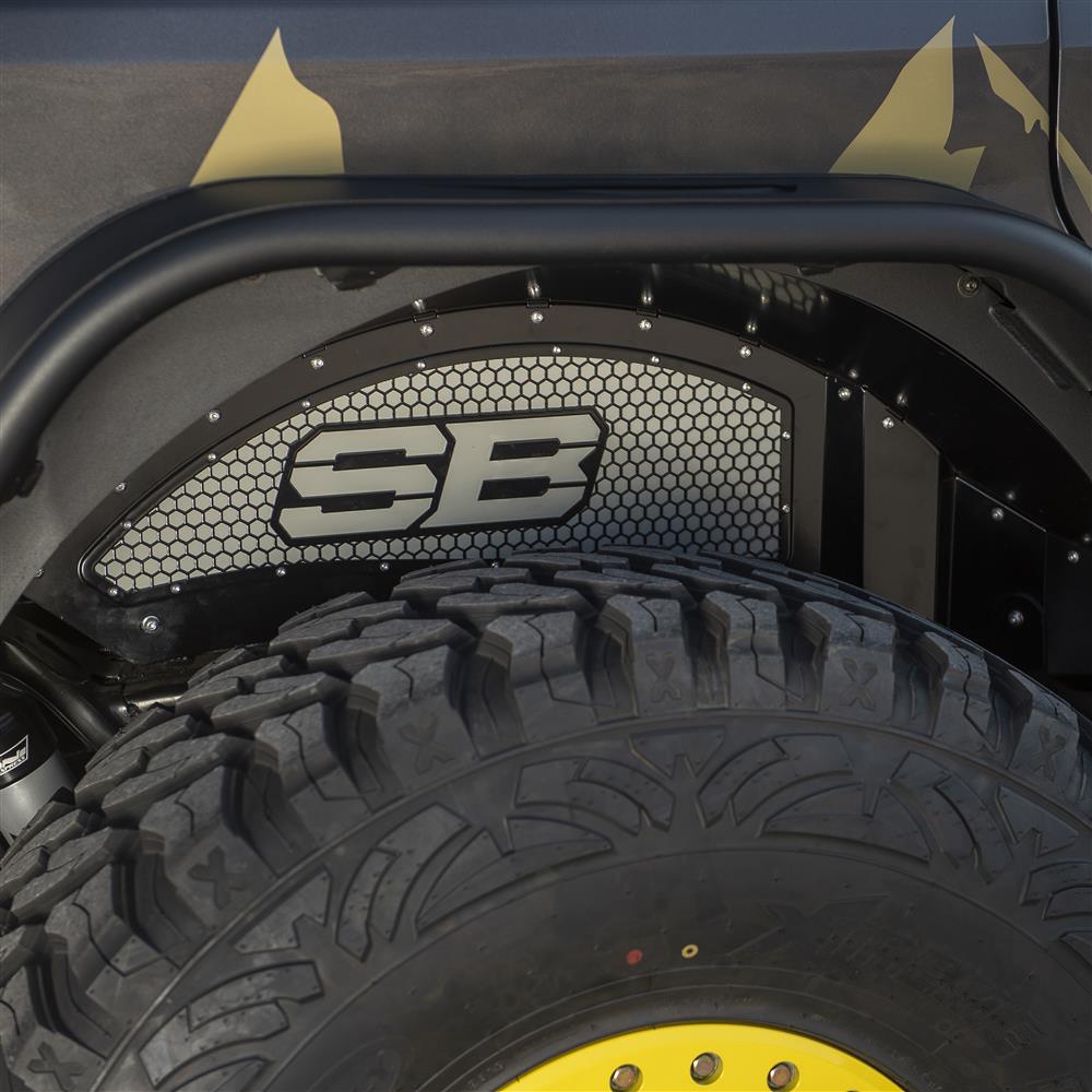 18C-Wrangler-Jl-4Dr-Front-And-Rear-Inner-Fender-Liner-Kit;-Black;-Aluminum