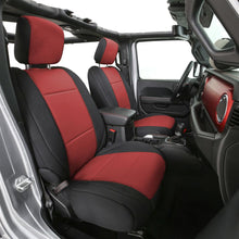 Load image into Gallery viewer, 18C-Wrangler-Jl-4Dr-Neoprene-Front-And-Rear-Seat-Cover-Set;-BlackRed