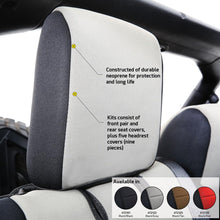 Load image into Gallery viewer, 18C-Wrangler-Jl-4Dr-Neoprene-Front-And-Rear-Seat-Cover-Set;-Nonrubicon-Models;-BlackGray