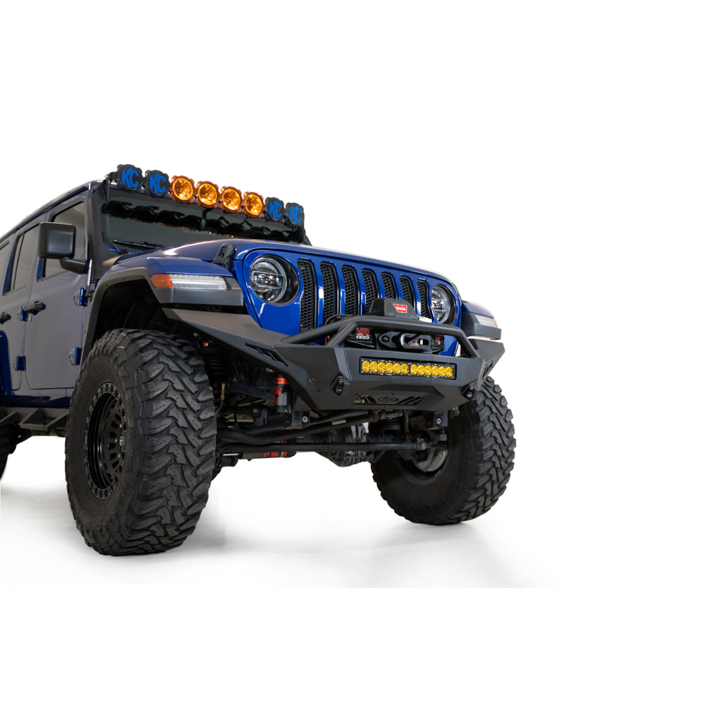18C-Wrangler-Stealth-Fighter-Front-Bumper-Full-Length-Universal-20In-Mounts-Black