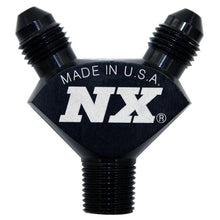 Load image into Gallery viewer, 18Npt-X-3An-X-3An-Billet-Pure-Flo-Y-Fitting---Black