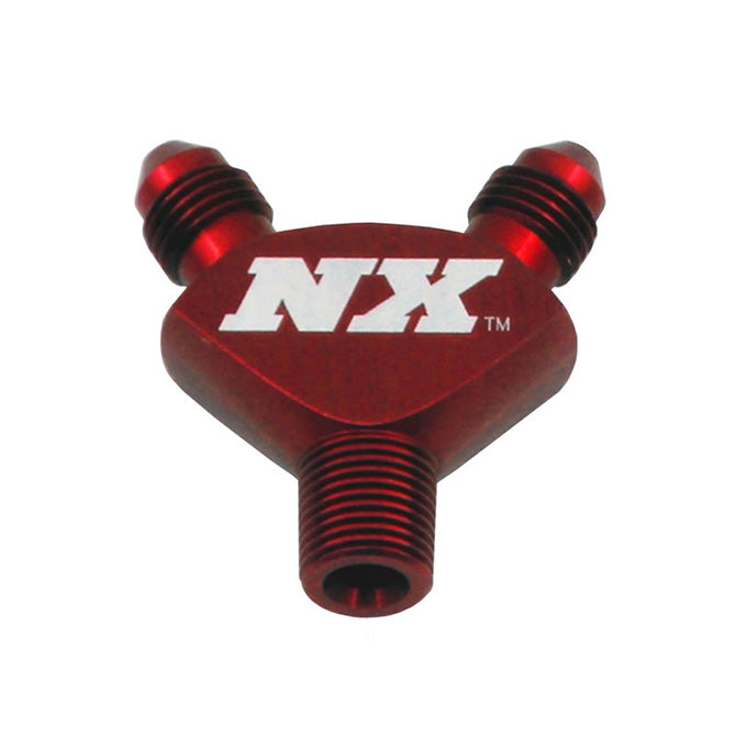 18Npt-X-3An-X-3An-Billet-Pure-Flo-Y-Fitting---Red