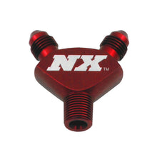 Load image into Gallery viewer, 18Npt-X-3An-X-3An-Billet-Pure-Flo-Y-Fitting---Red
