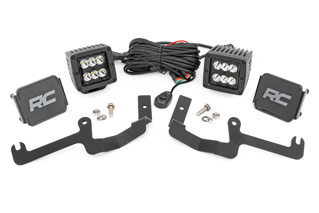 Rough Country 70841 LED Lower Windshield Ditch Kit for Select Chevrolet Silverado 1500, Chevrolet Silverado LTD