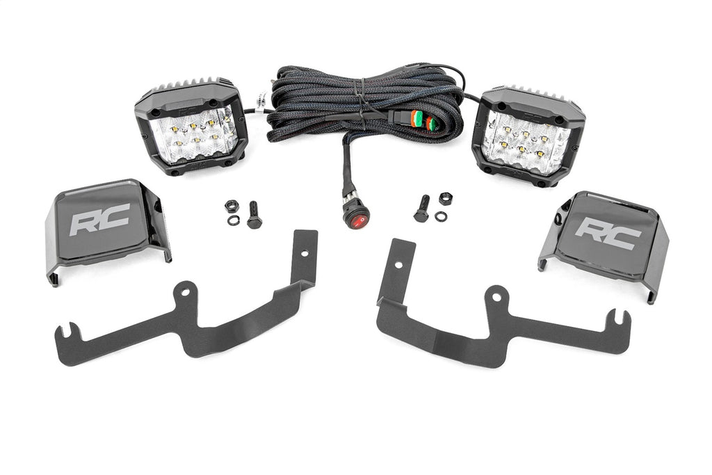 Rough Country 70845 LED Lower Windshield Ditch Kit for Select Chevrolet Silverado 1500, Chevrolet Silverado LTD