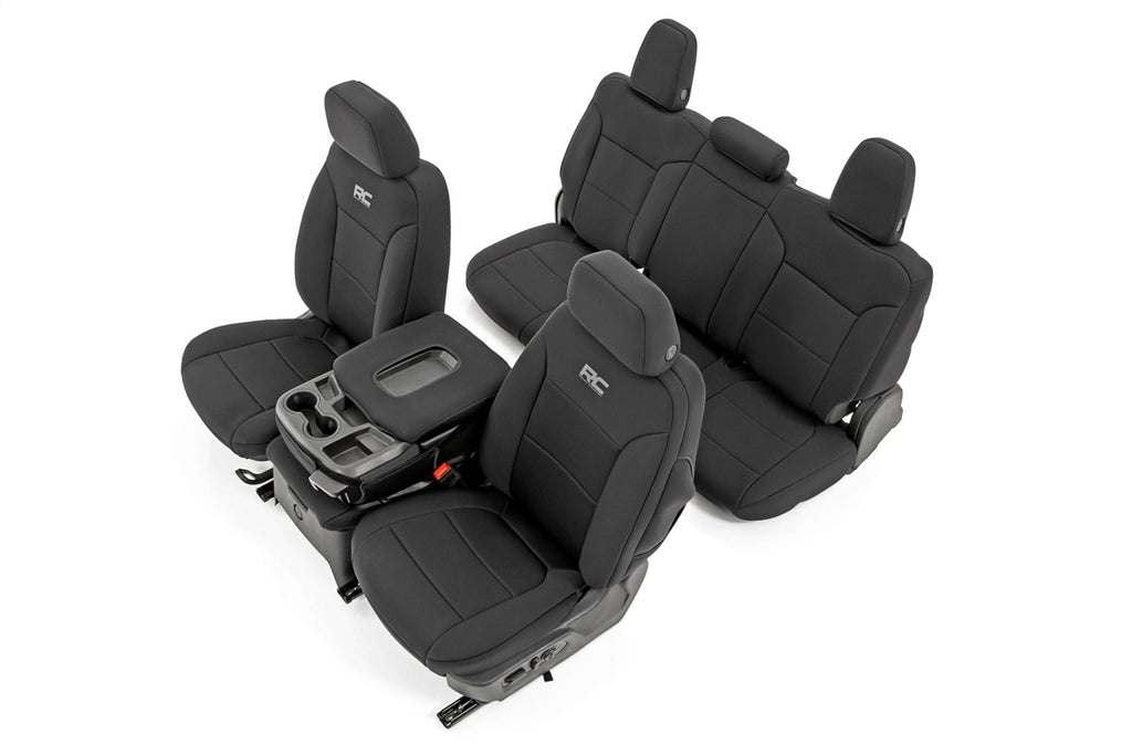Rough Country 91036 Neoprene Seat Covers for Select Chevrolet Silverado 1500, Chevrolet Silverado LTD, GMC Sierra