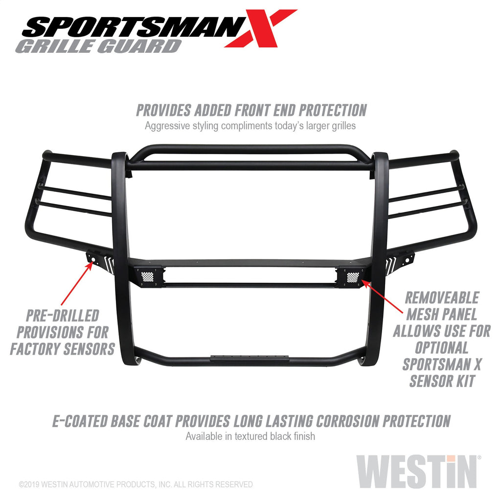 19-21-Chevy-1500-Sportsman-X-Grille-Guard---Textured-Black-(Excl.-2019-Silverado-Ld)