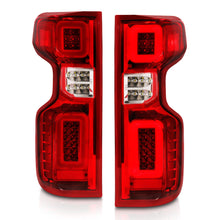 Load image into Gallery viewer, 19-21-Chevy-Silverado-Full-Led-Tailights-Chrome-Housing-RedClear-Lens-G2-(WC-Light-Bars)