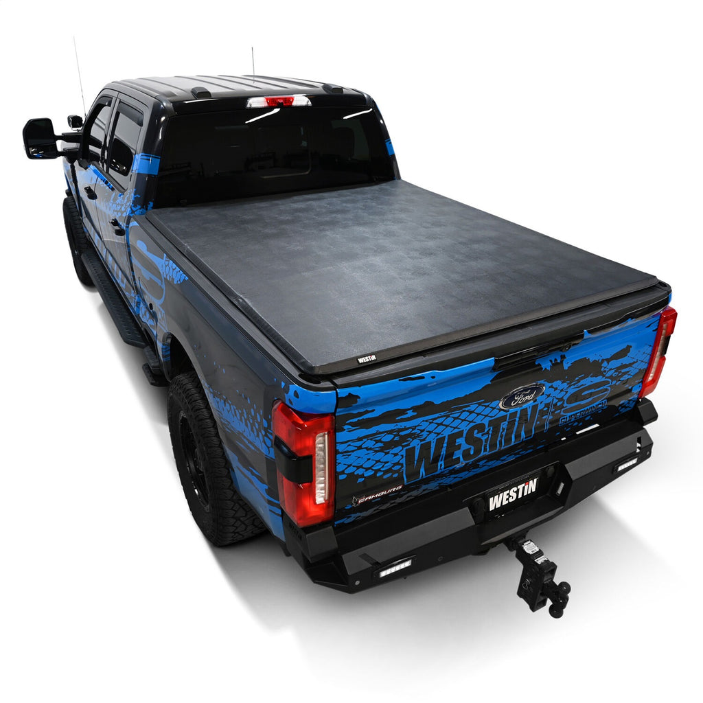 Westin 19-21005 Soft Tri-Fold Tonneau Cover for Select Ford F-250 Super Duty, Ford F-350 Super Duty