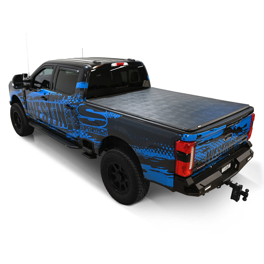 Westin 19-21005 Soft Tri-Fold Tonneau Cover for Select Ford F-250 Super Duty, Ford F-350 Super Duty