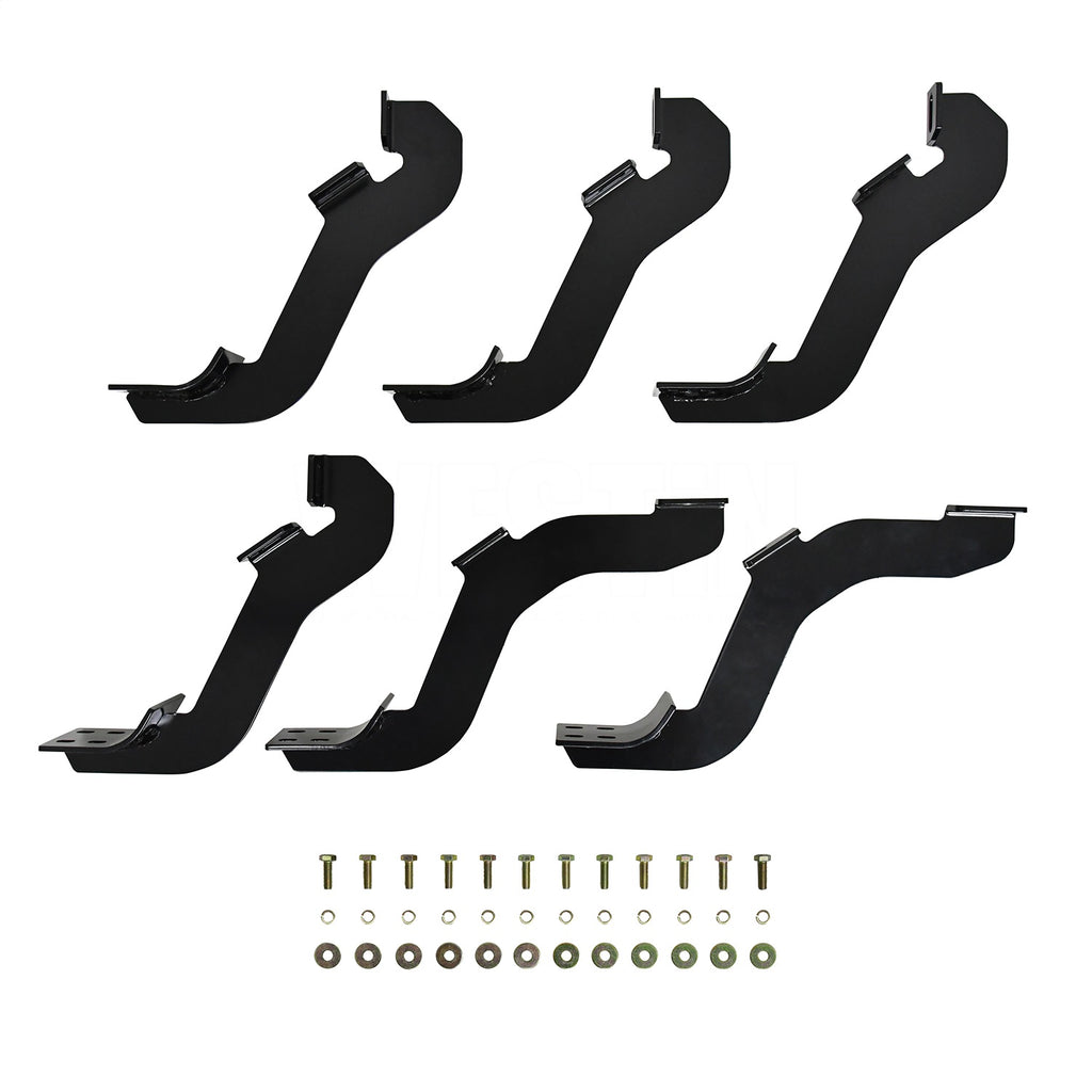 19-22-Ford-Ranger-SupercrewSupercab-Premier-Oval-Nerf-Step-Bar-Mount-Kit---Blk