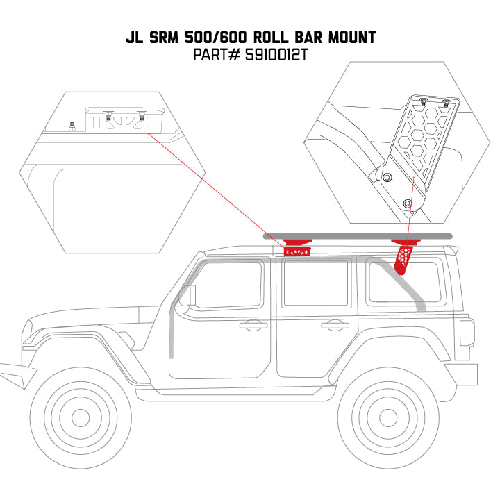 19-22-Jeep-Wrangler-Jlu-Srm-Roll-Bar-Mount-Kit---Tex.-Blk