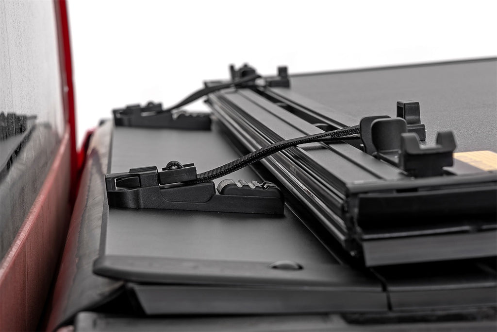 Rough Country 49120650 Hard Tri-Fold Tonneau Bed Cover for Select Chevrolet Silverado 1500, GMC Sierra