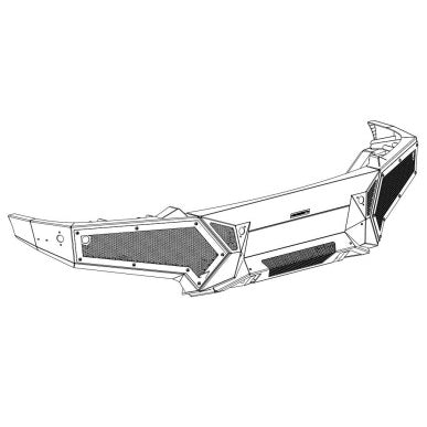 19-24-Ram-1500-(Excl.-RebelWarlockTrx)-Element-Fr-Bumper-WFixed-Lgt-Bar-Mount---Tex.-Blk