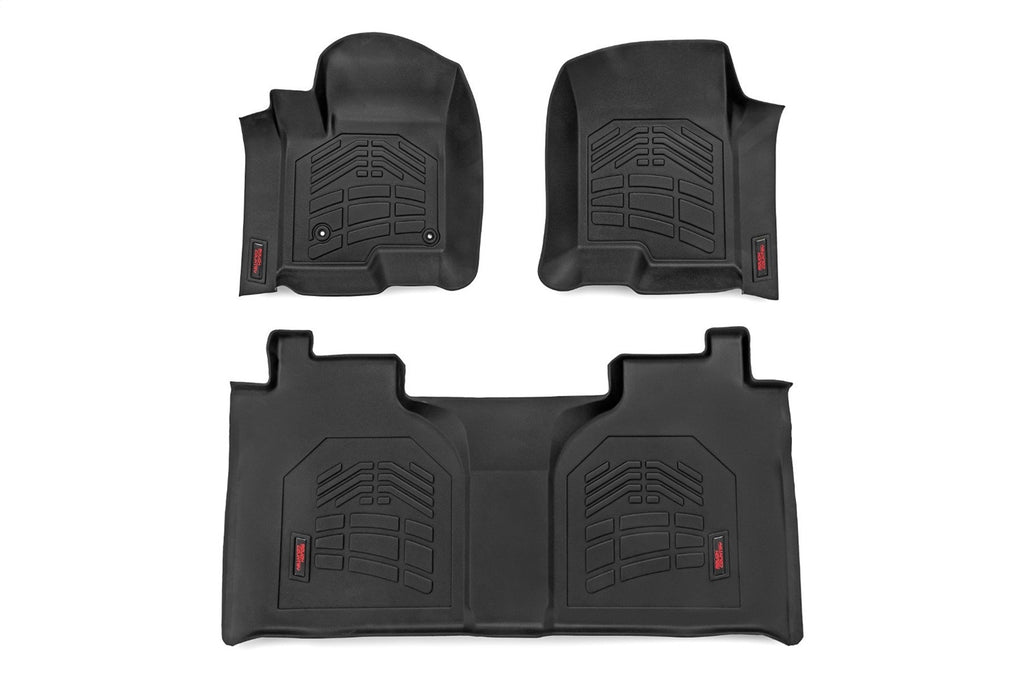 Rough Country SM21612 Sure-Fit Floor Mats for Select Chevrolet Silverado 1500, Chevrolet Silverado HD, Chevrolet Silverado HD, GMC Sierra 1500, GMC Sierra HD, GMC Sierra HD