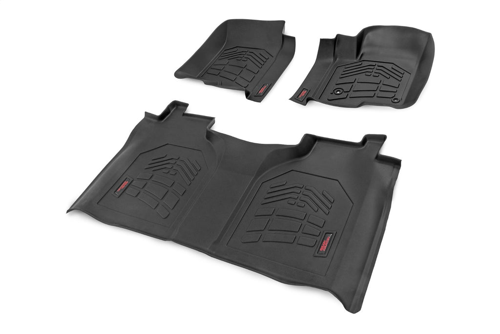Rough Country SM21612 Sure-Fit Floor Mats for Select Chevrolet Silverado 1500, Chevrolet Silverado HD, Chevrolet Silverado HD, GMC Sierra 1500, GMC Sierra HD, GMC Sierra HD