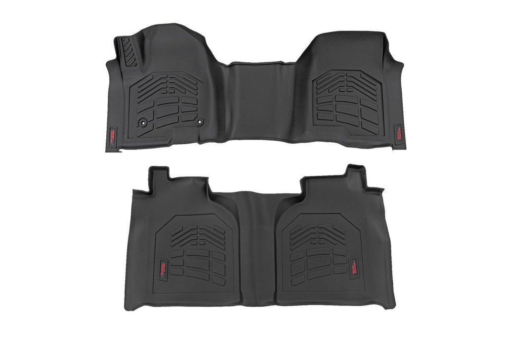 Rough Country SM21613 Sure-Fit Floor Mats for Select Chevrolet Silverado 1500, Chevrolet Silverado LTD, Chevrolet Silverado HD, Chevrolet Silverado HD, GMC Sierra 1500, GMC Sierra Limited, GMC Sierra HD, GMC Sierra HD