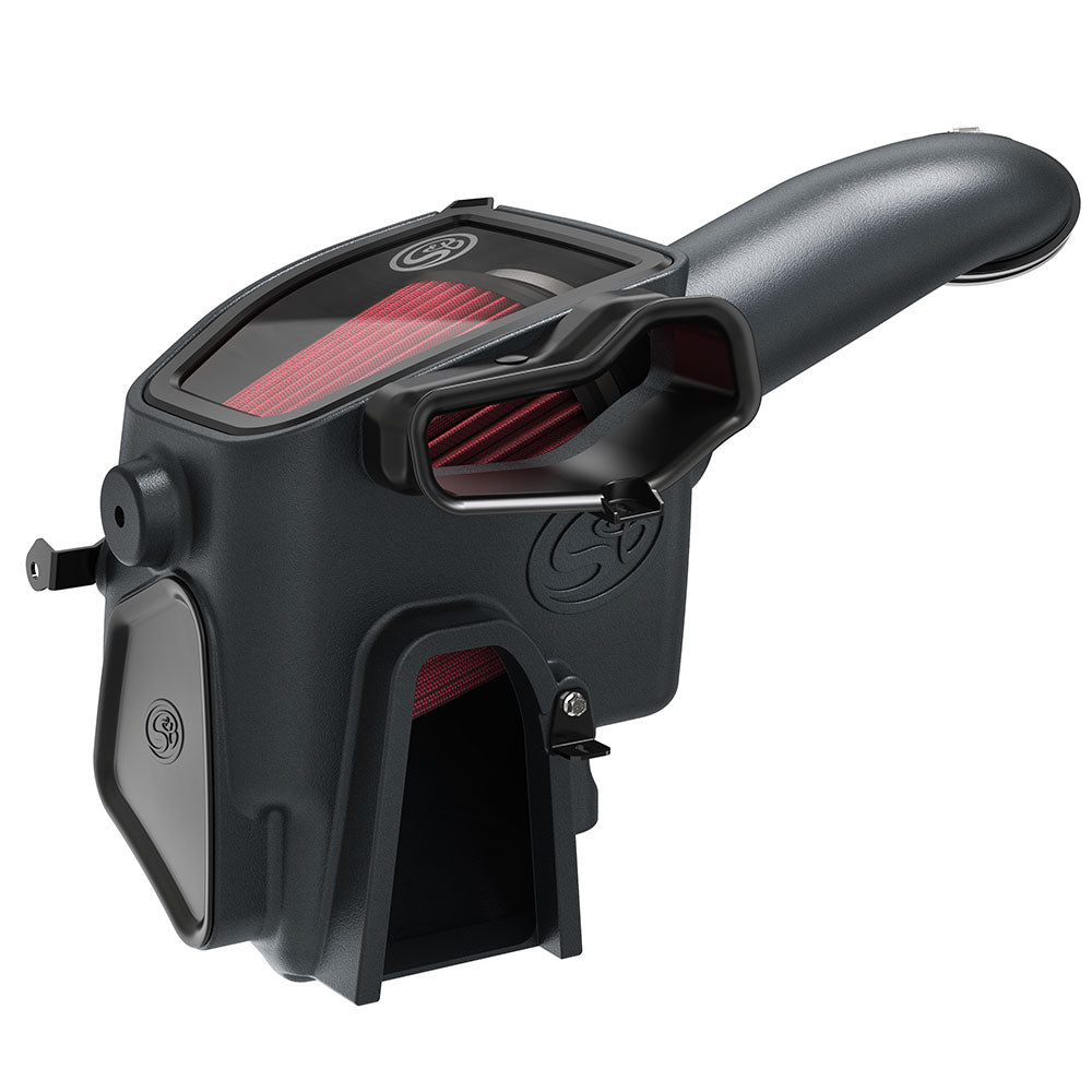 ~(19-Lbs.-25X16x15)~-Cold-Air-Intake-For-2020-Ford-F250-F350-V8-6.7L-Powerstroke-Cotton-Cleanable-Red-S-B