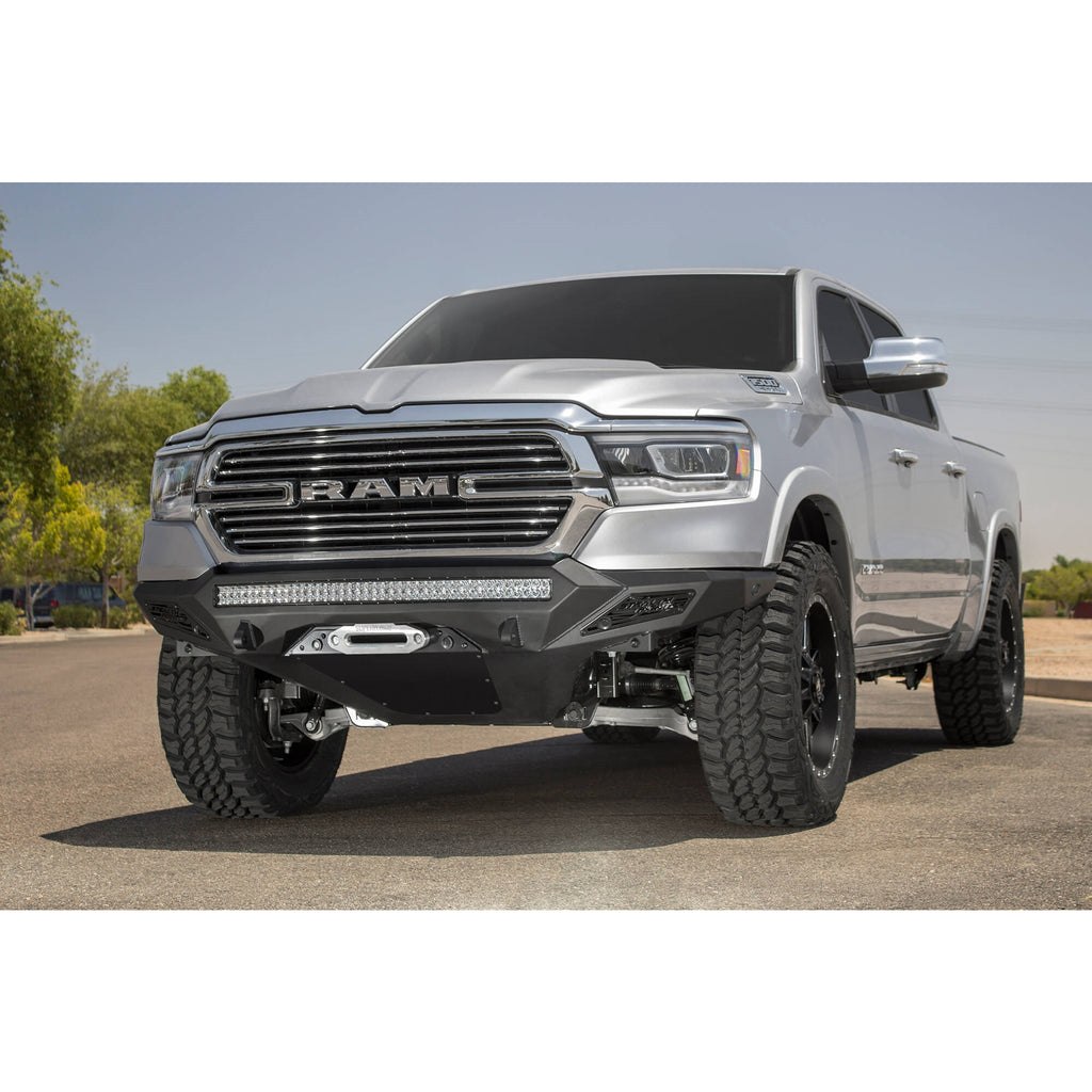 19-Ram-1500-Stealth-Fighter-Front-Bumper-W-Winch-Mount--Sensor-Cut-Outs
