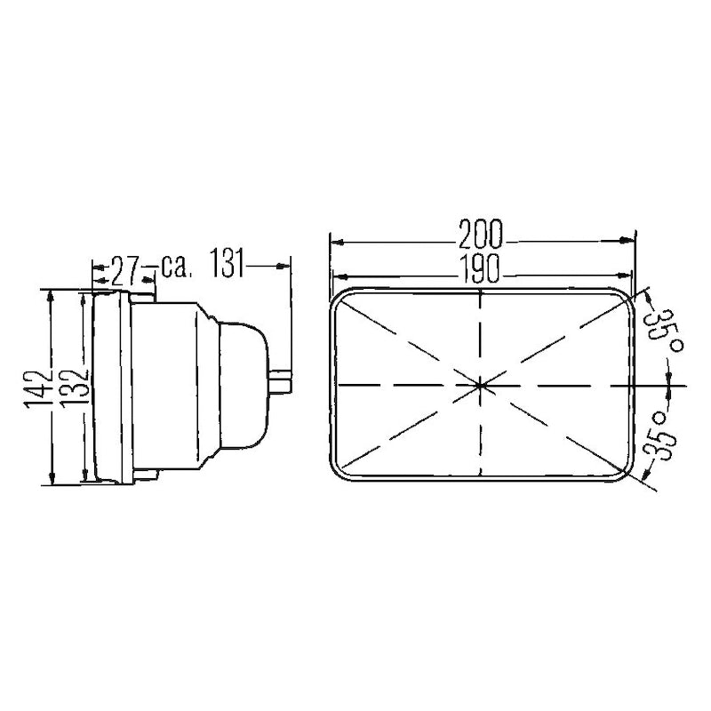 190-X-132Mm-H4-Single-HighLow-Beam-Headlamp-With-Position-Lamp
