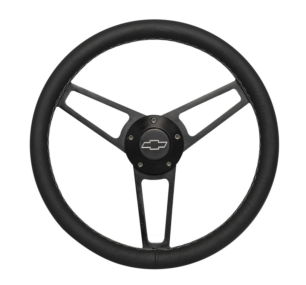 Grant 1906 Billet Series Leather Wheel and Installation Kit for Select Chevrolet Astro, Chevrolet B60, Chevrolet B7, Chevrolet Bel Air, Chevrolet Beretta, Chevrolet Biscayne, Chevrolet Blazer, Chevrolet Brookwood, Chevrolet Bruin, Chevrolet C10,