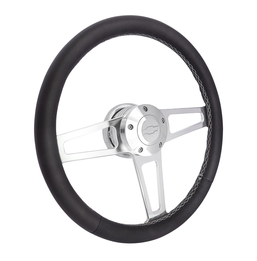 Grant 1911-1 Billet T Series Steering Wheel and Installation Kit for Select Chevrolet 3B, Chevrolet 3C, Chevrolet 3D, Chevrolet 3E, Chevrolet 3F, Chevrolet 3G, Chevrolet Bel Air, Chevrolet Biscayne, Chevrolet Blazer, Chevrolet C10 Panel, Chevrolet C10