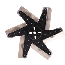 Load image into Gallery viewer, Derale 19113 13" High Performance Stainless Steel Standard Rotation Flex Fan, Black Hub
