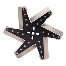 Load image into Gallery viewer, Derale 19113 13" High Performance Stainless Steel Standard Rotation Flex Fan, Black Hub