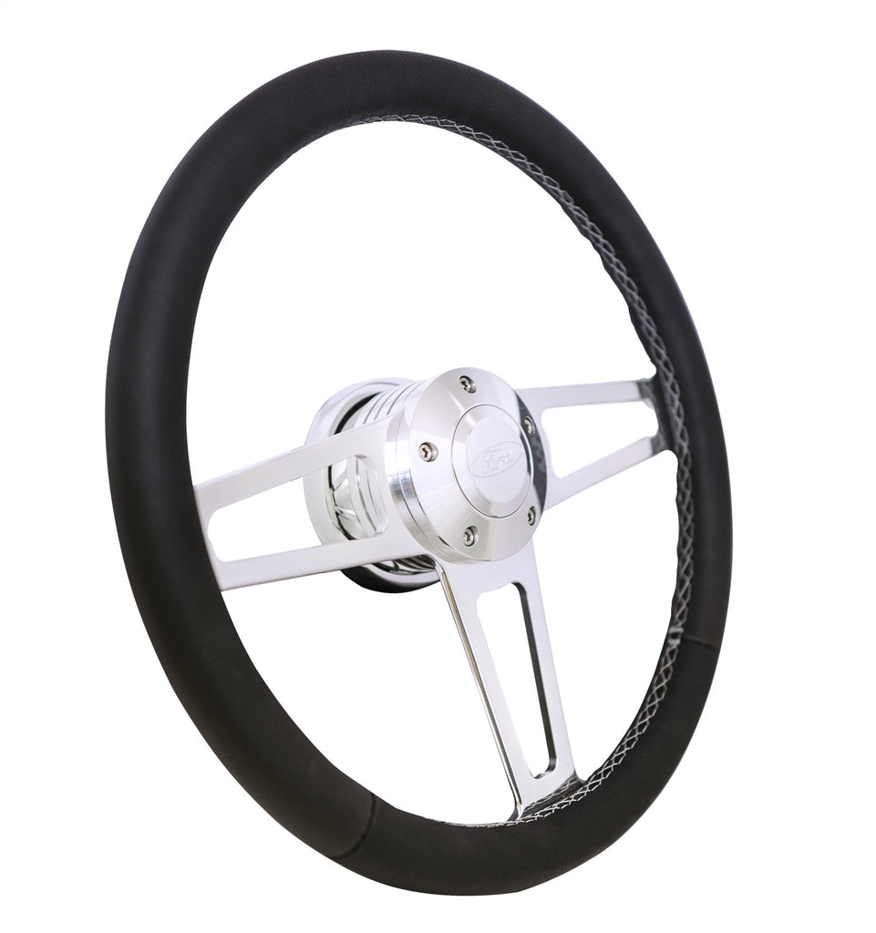 Grant 1912 Billet T Series Steering Wheel and Installation Kit for Select Ford B-600, Ford B-700, Ford Bronco, Ford C600, Ford C700, Ford C7000, Ford C800, Ford C8000, Ford Courier, Ford E-100 Econoline, Ford E-100 Econoline Club Wagon, Ford E-150
