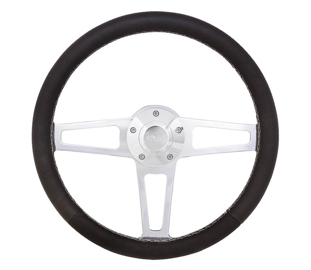 Grant 1914 Billet T Series Steering Wheel and Installation Kit for Select Jeep CJ5, Jeep CJ7, Jeep Cherokee, Jeep Comanche, Jeep J10, Jeep J20, Jeep Scrambler, Jeep Wagoneer, Jeep Wrangler